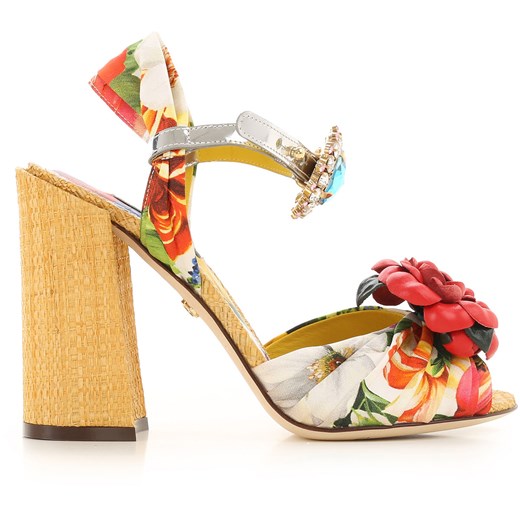Sandały damskie Dolce & Gabbana na wysokim obcasie 
