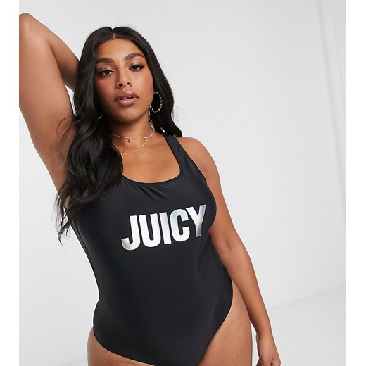 Juicy Couture – Strój kąpielowy z logo-Czarny  Juicy Couture 1X wyprzedaż Asos Poland 