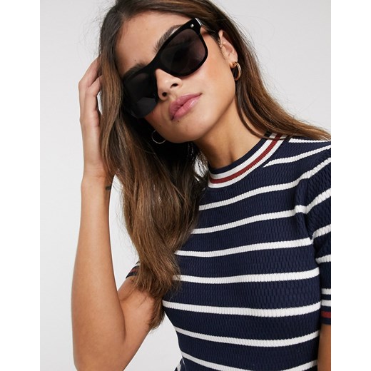 Vero Moda – Okulary kwadratowe-Czarny Vero Moda  No Size okazja Asos Poland 