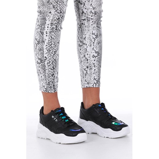 Buty sportowe damskie Casu do fitnessu młodzieżowe czarne bez wzorów1 płaskie 