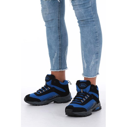 Buty trekkingowe damskie Casu sportowe bez wzorów sznurowane płaskie 