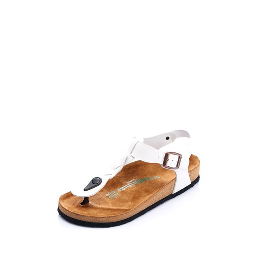 Skórzane sandały w kolorze białym