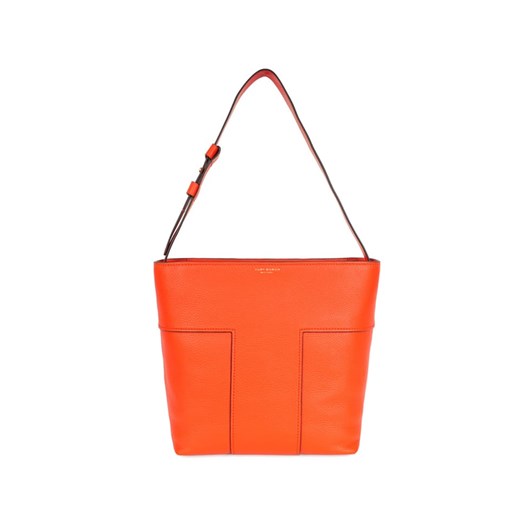 Skórzana torebka w kolorze pomarańczowym - (S)19 x (W)12 x (G)6 cm