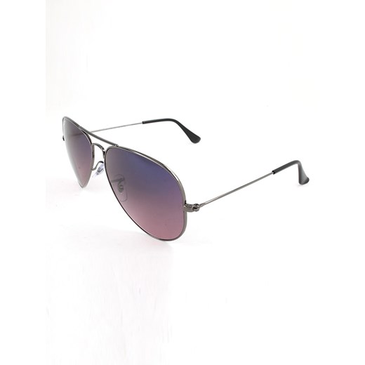 Męskie okulary przeciwsłoneczne w kolorze srebrno-jasnoróżowo-fioletowym