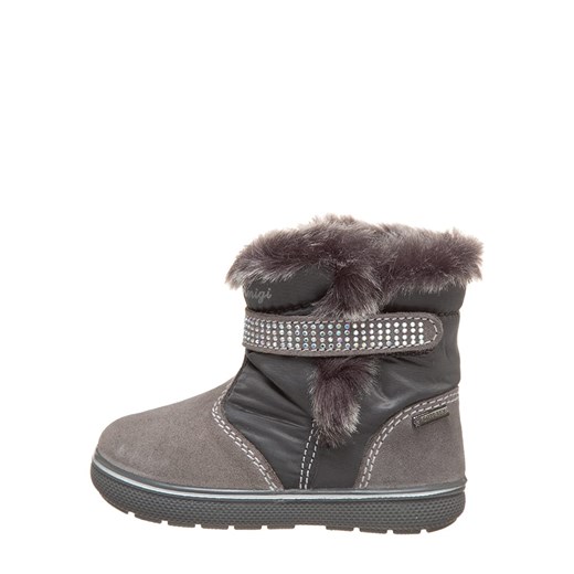 Buty zimowe dziecięce Primigi w groszki na rzepy ze skóry 