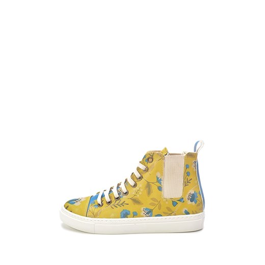 Goby Sneakersy w kolorze żółtym ze wzorem
