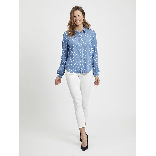 Bluzka "Bista" w kolorze błękitno-białym
