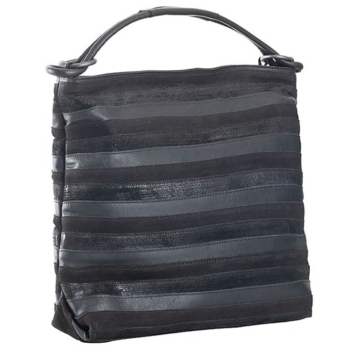 Skórzana torebka w kolorze czarnym