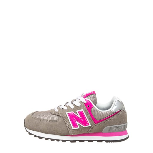 Skórzane sneakersy w kolorze szaro-różowym