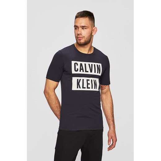 T-shirt męski Calvin Klein z elastanu z krótkim rękawem 