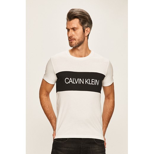 T-shirt męski Calvin Klein z dzianiny z krótkim rękawem 