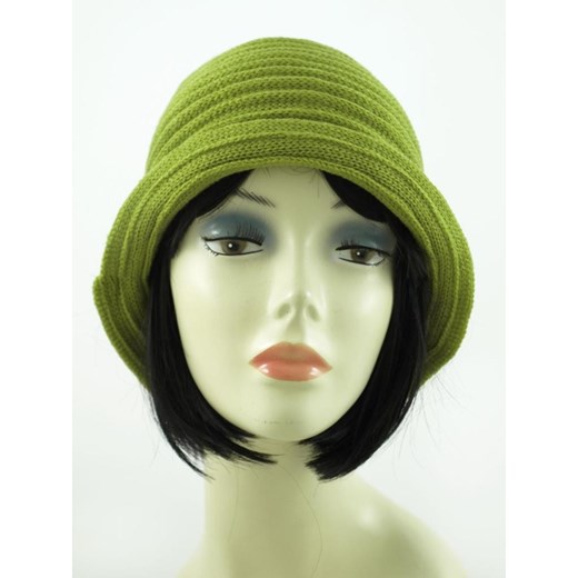 Oryginalny kapelusik, ciekawy fason szaleo zielony rockowy
