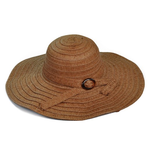 Kapelusz na lato i na plażę szaleo brazowy kapelusz