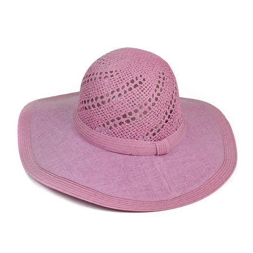 Naturalny kapelusz na lato szaleo rozowy kapelusz
