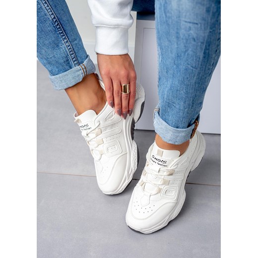 Buty sportowe damskie Casu sneakersy w stylu młodzieżowym sznurowane bez wzorów płaskie 