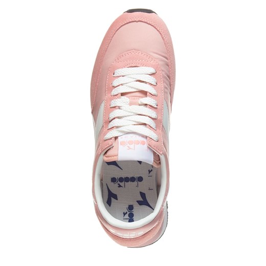 Buty sportowe damskie Diadora sneakersy młodzieżowe różowe wiązane na płaskiej podeszwie gładkie 