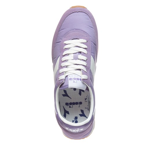 Buty sportowe damskie Diadora sneakersy w stylu młodzieżowym fioletowe sznurowane bez wzorów płaskie 