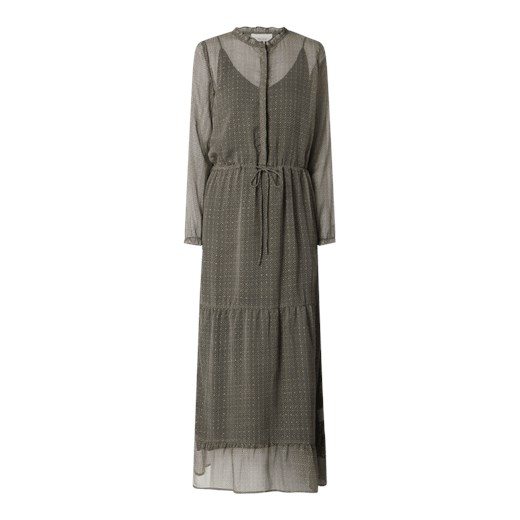 Długa sukienka z krepy z efektem stopniowania model ‘Silo’ Neo Noir S okazyjna cena Peek&Cloppenburg 