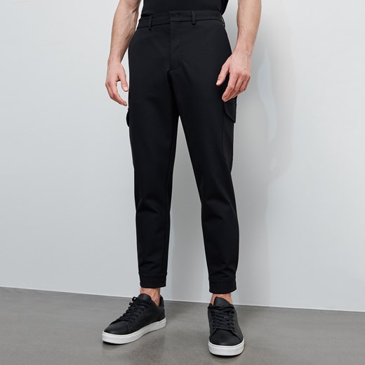Spodnie męskie czarne Reserved gładkie 