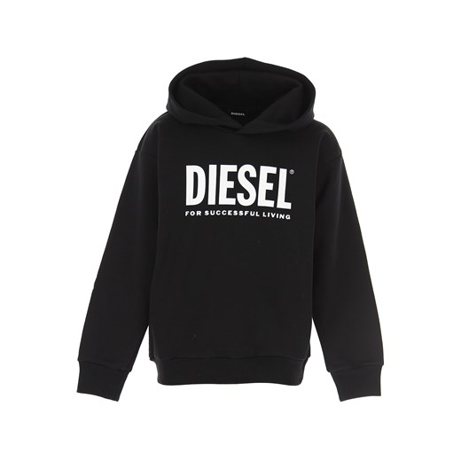 Bluza chłopięca czarna Diesel z bawełny 