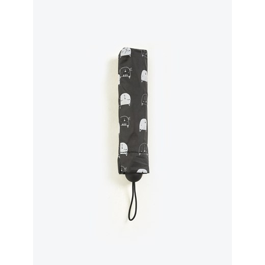 Parasol czarny Gate w abstrakcyjnym wzorze