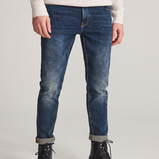 Reserved - Spodnie jeansowe slim - Granatowy Reserved  36/34 