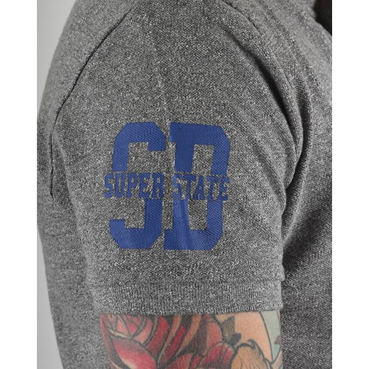 SuperDry Super State Polo Koszulka Szary