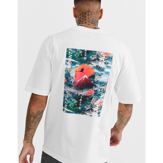 River Island – Biały T-shirt z nadrukiem  River Island L Asos Poland