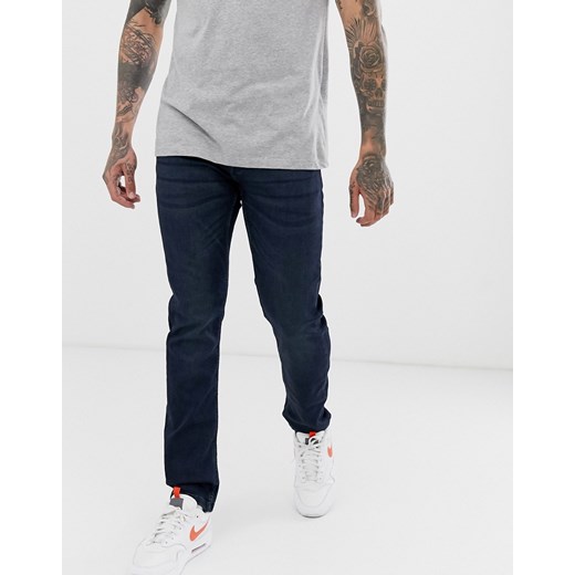 Only & Sons – Ciemnoniebieskie dopasowane jeansy z super stretchem
