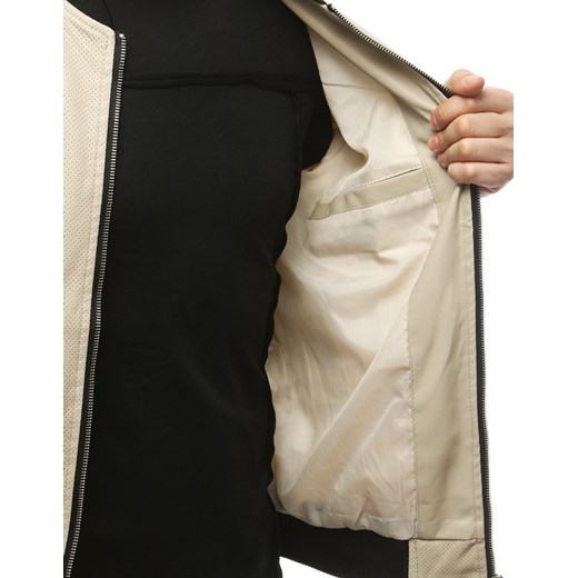 Brązowa kurtka męska Dstreet casual gładka 