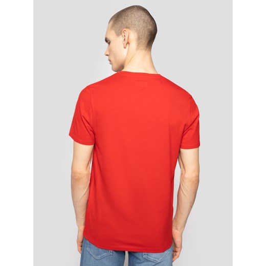 Czerwony t-shirt męski Wrangler z krótkim rękawem 