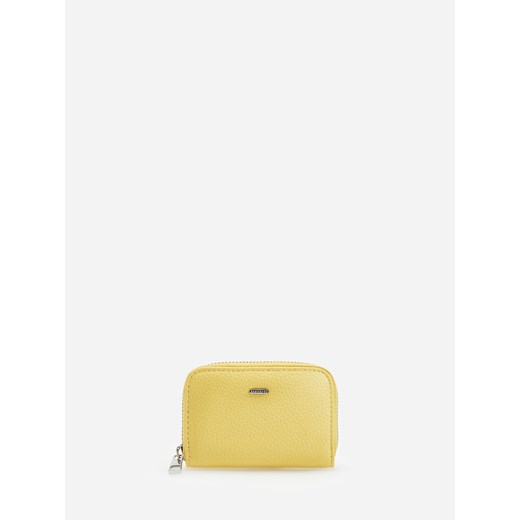 Reserved - Fakturowany portfel z zapięciem na zamek - Żółty