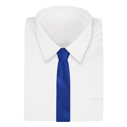Chabrowy Klasyczny Szeroki Krawat -Angelo di Monti- 7 cm, Męski, Elegancki, w Drobny Rzucik KRADM1671 Angelo Di Monti   JegoSzafa.pl