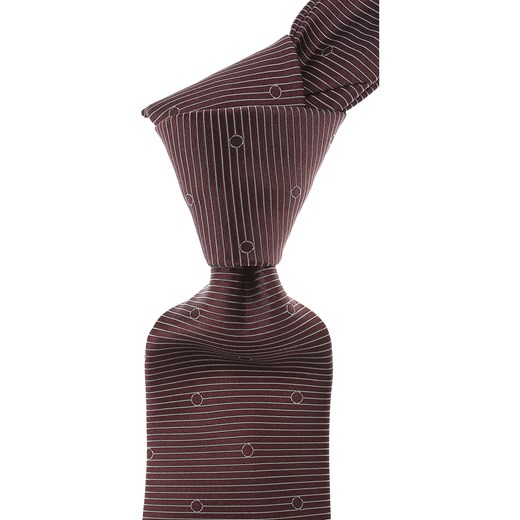 Krawat brązowy Christian Dior w abstrakcyjne wzory 