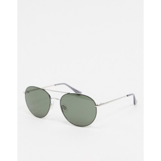 Esprit – Czarne okrągłe okulary przeciwsłoneczne-Zielony