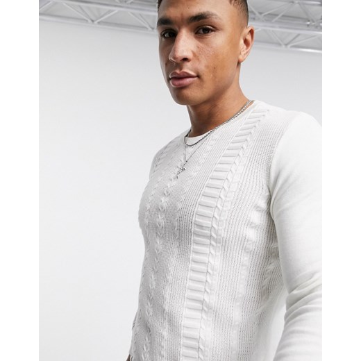 Sweter męski biały New Look 