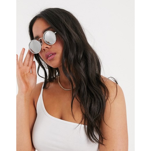 Jeepers Peepers – Okrągłe okulary przeciwsłoneczne w srebrnych oprawkach Jeepers Peepers  No Size Asos Poland