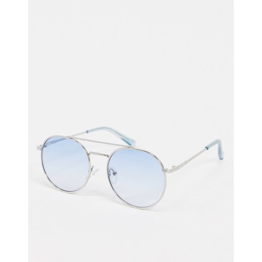 Jeepers Peepers – Okrągłe okulary przeciwsłoneczne z niebieskimi szkłami