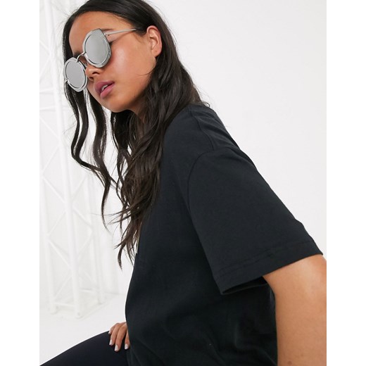 Jeepers Peepers – Srebrne okrągłe okulary przeciwsłoneczne, kanciaste oprawki-Srebrny  Jeepers Peepers No Size Asos Poland