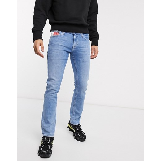 Tommy Jeans – Scanton – Niebieskie jeansy o dopasowanym kroju