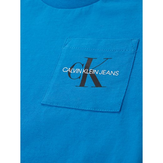 T-shirt chłopięce Calvin Klein niebieski 