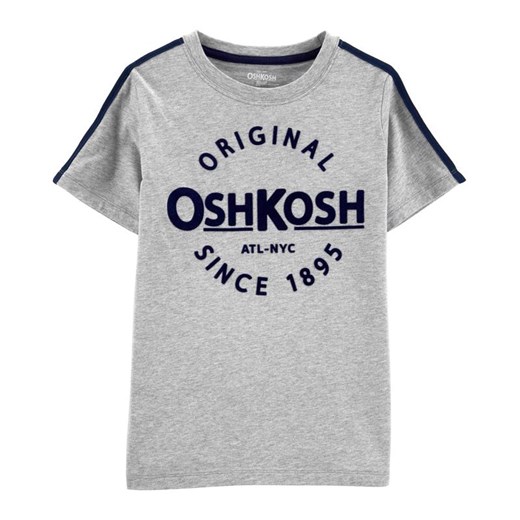 Szary t-shirt chłopięce Oshkosh z krótkim rękawem 