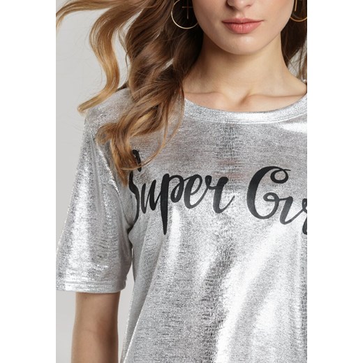 Srebrny T-shirt Byers  Renee S/M Renee odzież
