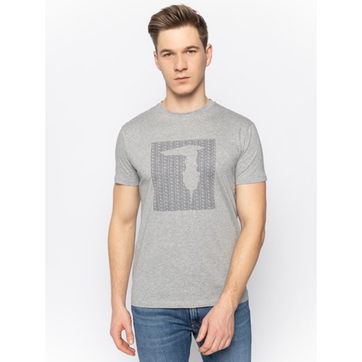 T-shirt męski Trussardi Jeans młodzieżowy z krótkim rękawem 