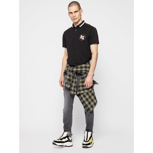 T-shirt męski czarny Armani Exchange z krótkimi rękawami