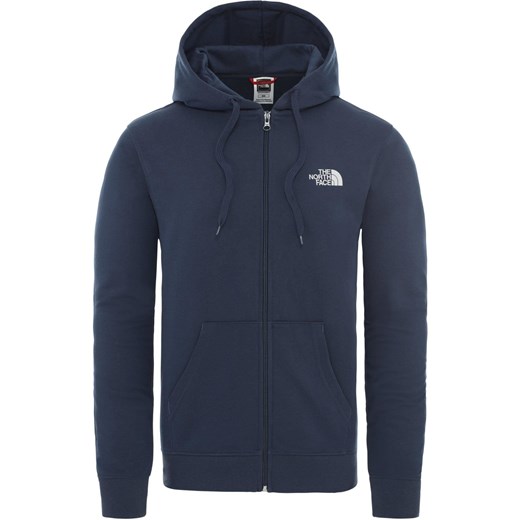 Granatowa bluza męska The North Face na jesień bez wzorów 