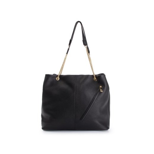 Shopper bag czarna Lasocki bez dodatków na ramię matowa elegancka duża 