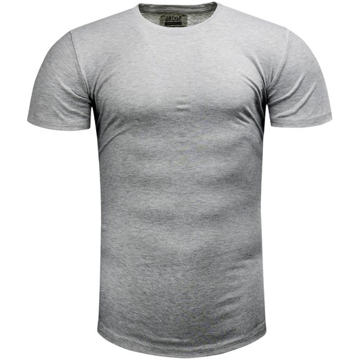 T-shirt męski Recea gładki z krótkimi rękawami 