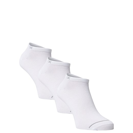Calvin Klein Męskie skarpety do obuwia sportowego pakowane po 3 szt. Mężczyźni Bawełna biały jednolity ze sklepu vangraaf w kategorii Skarpetki męskie - zdjęcie 82367411