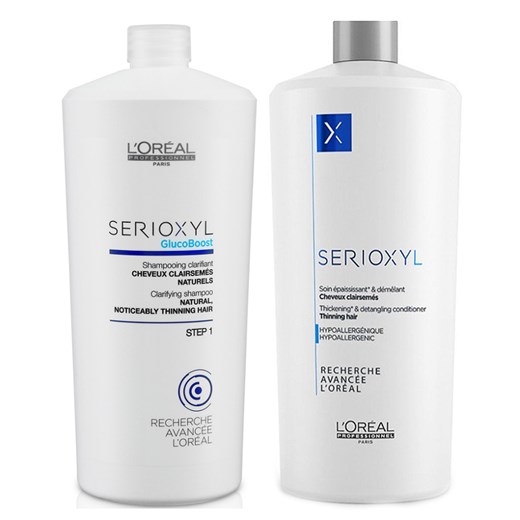Loreal Serioxyl | Zestaw zagęszczający do włosów normalnych: szampon 1000ml + odżywka 1000ml